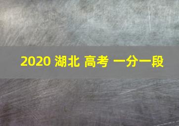 2020 湖北 高考 一分一段